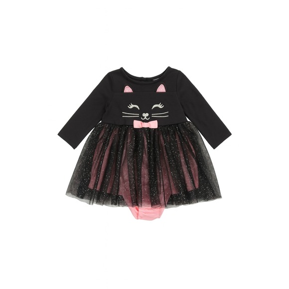 Zunie Other - Zunie Baby Girl 12M Black Pink Cat Tutu Dress Outfit NWOT Halloween Costume
